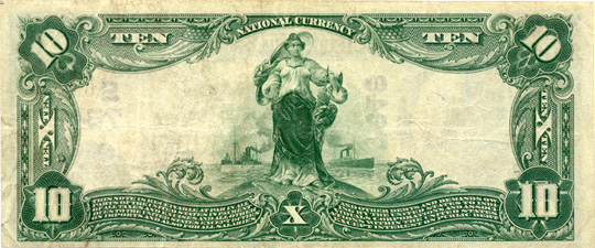 $10 Hamilton NB Chattanooga Ch7848 1902 PB back